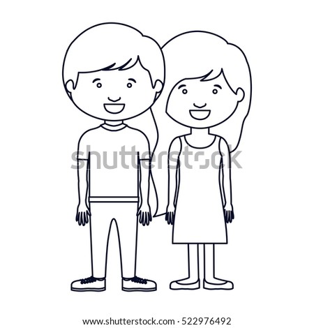 Isolated Boy And Girl Cartoon Design Stock Vector Illustration ...