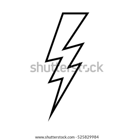 silhouette lightning design flat icon