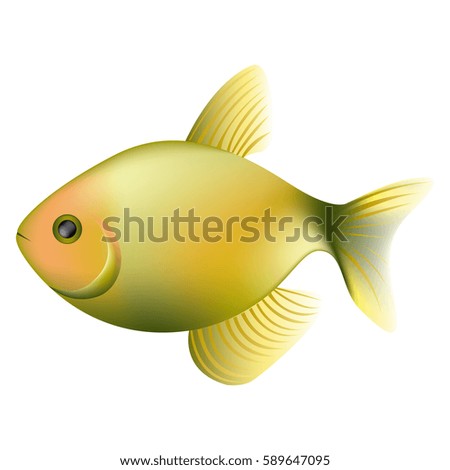 color litmus fish icon, vector illustraction design