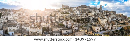 Matera, amazing city that lies athwart a small canyon