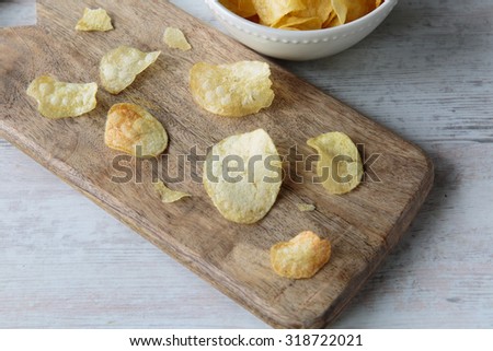 Crunchy delicious potato chips for a tasty snack break