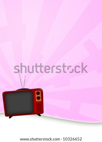 Illustration of an old television style