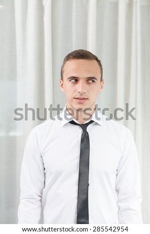 Portrait of employee in office