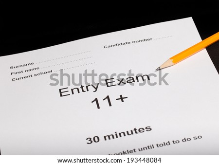 Entrance exam paper for an exam
