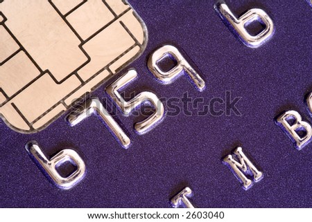 Credit card macro shot, high resolution, lots of detail