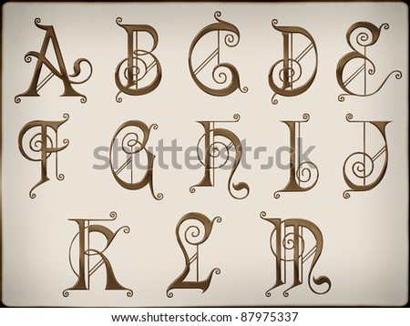 Brilliant Latin Letters On Background Part 1. Stock Photo 87975337 ...