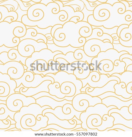 Clouds in the sky. Vector seamless pattern