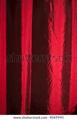 The Curtain from red silk.