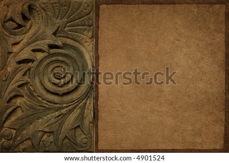 Art paper. A background with architectural elements.