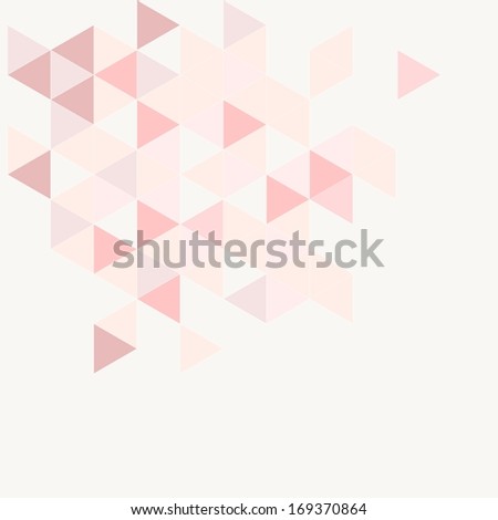 Pink, grey and violet triangle modern background. Geometric mosaic document template. Hipster flat surface design with aztec chevron zigzag print. Pastel colorful card with space for text.