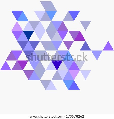 Pastel colorful document template. Grey, navy, blue and violet triangle geometric mosaic card with empty space for text. Hipster flat surface design aztec chevron zigzag print