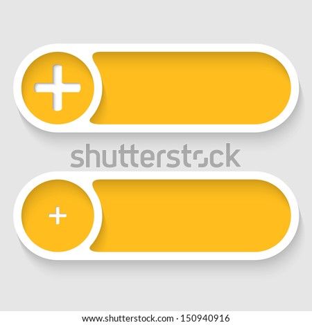 vector abstract buttons with plus