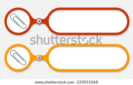 two frames joined by a bolt and paper clip