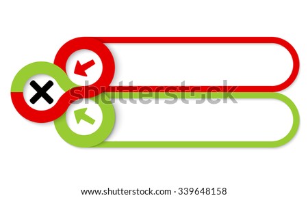 Two frames for your text and multiplication symbol