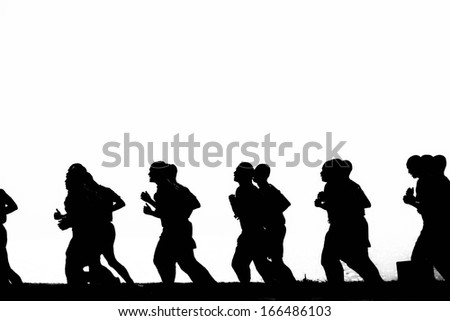 Runners silhouette
