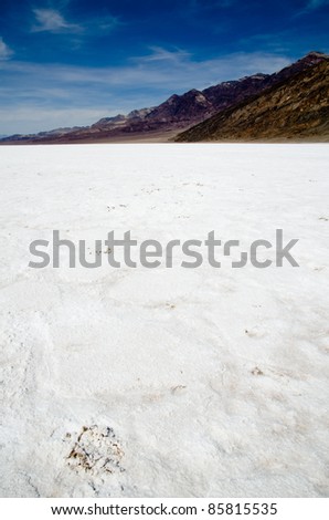 Salt Bed in Death Valley National Park, The lowest spot in the Western Hemisphere.