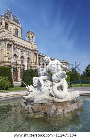 Fountain in front of Natural History Museum, Vienna, Austria