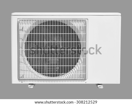 air conditioning compressor isolated on gray