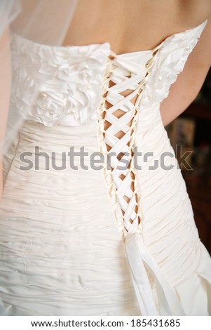 back side of wedding dress