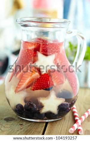 Red, White and Blue Lemonade or Sangria