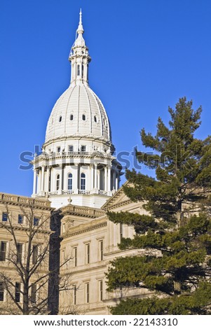 State Capitol of Michigan in Lansing.