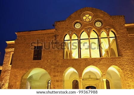 Church in downtown of Beirut seen during sunrise
