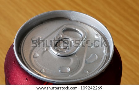 top of a refreshing can of pop