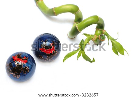 chinese zen balls and lucky bamboo