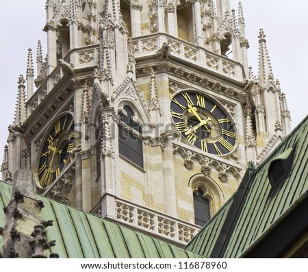 Clocks, Zagreb cathedral, Croatia Imagine de stoc © 