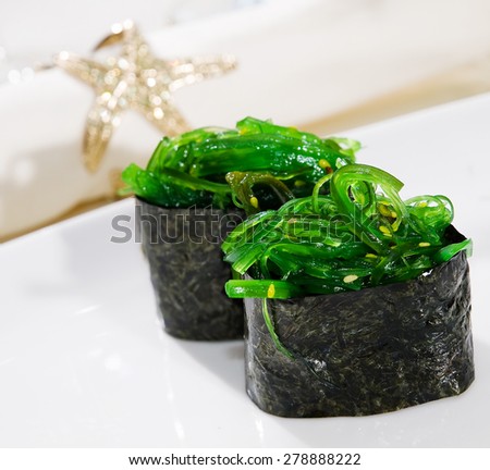 sushi with seaweed