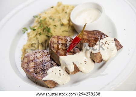Grilled Beef Tongue with Vegetables