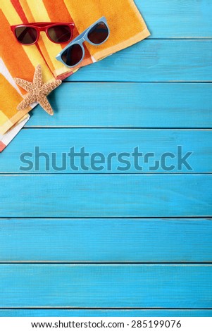 Tropical summer beach background vertical, copy space