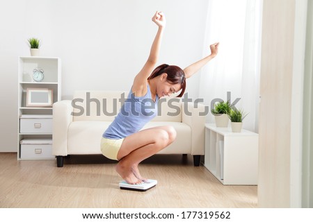 Similar – Image, Stock Photo Slim woman standing in summer park