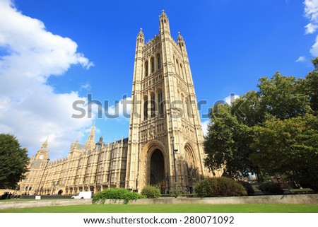 Houses of Parliament, Westminster Palace, The Palace of Westminster, gothic architecture,  in London, United Kingdom, uk