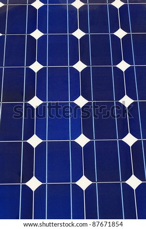 Solar cell battery panel detail and closeup