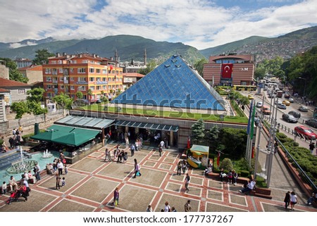 BURSA, TURKEY Ã¢Â?Â? MAY 19: People walking at Bursa City Center on May 19, 2010 in Bursa, Turkey. Bursa is the fourth most populous city in Turkey and was the second capital of the Ottoman State.