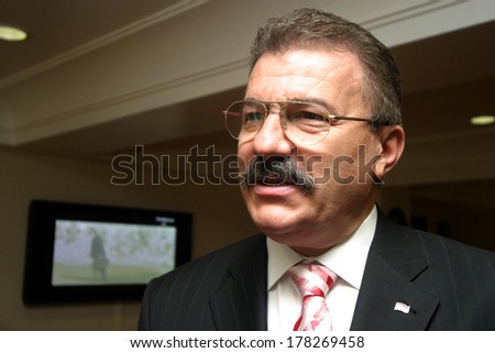 ISTANBUL, TURKEY - NOVEMBER 9: Famous Turkish politician, governor and former Istanbul Metropolitian Chief of Police Celalettin Cerrah portrait on November 9, 2005, Istanbul, Turkey.