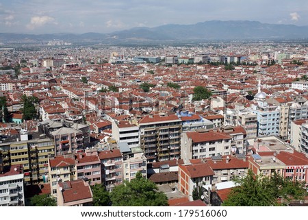 BURSA, TURKEY - MAY 19: View of Bursa City on May 19, 2010 in Bursa, Turkey. Bursa is the fourth most populous city in Turkey and was the second capital of the Ottoman State.