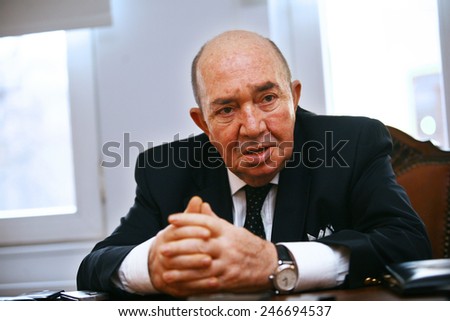 ISTANBUL, TURKEY - JANUARY 4: Famous Turkish producer, film director and screenwriter Turker Inanoglu portrait on January 4, 2011 in Istanbul, Turkey. He is the honorary president of the SESAM in 1997