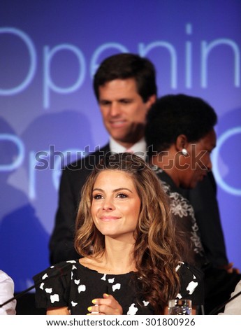 ATHENS, GREECE - JUNE 25: Greek-American actress, journalist and TV hostess Maria Menounos portrait on June 25, 2011 in Athens, Greece. She is abroad for co-hosting the Eurovision Song Contest 2006.