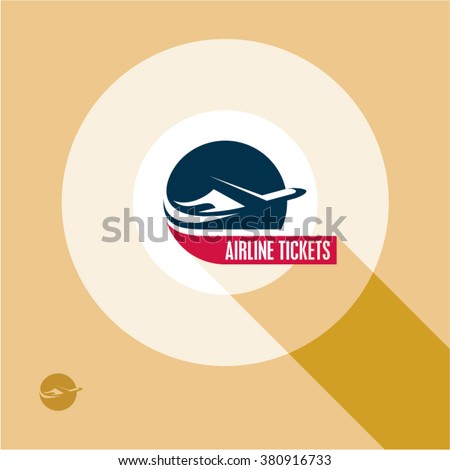 Airline tickets logo. Airplane poster. Airlines. Plane