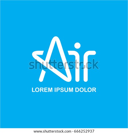 air logo, a letter, star logo