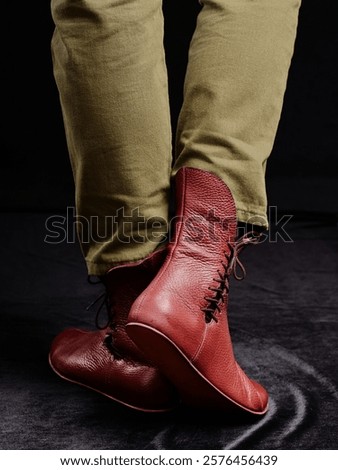 Similar – Image, Stock Photo pair of red leather shoes against the green grass in the park