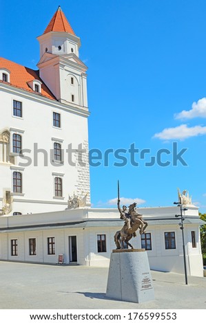 BRATISLAVA, SLOVAKIA - AUGUST 1, 2013: Bratislava Castle. First written reference from 907.