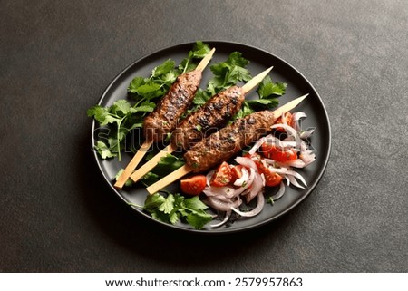 Similar – Image, Stock Photo Fresh kebab meat Eating