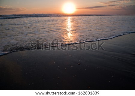 Calm Ocean at the beautiful sunset