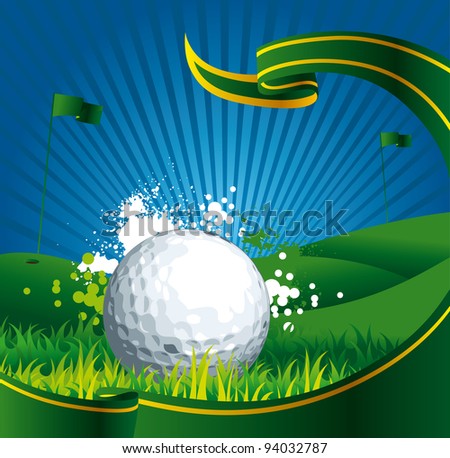 Golf Background Stock Vector Illustration 94032787 : Shutterstock