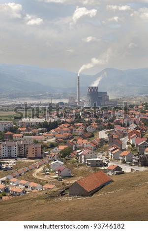 Small industrial town in Bosnia