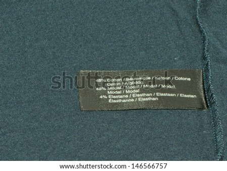 Clothing label inside of  sweater