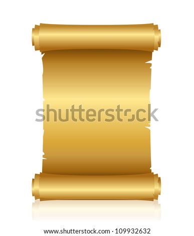 Vector Illustration Of Gold Scroll - 109932632 : Shutterstock